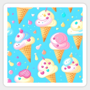 Delicious Creamy Ice Cream Cone Sticker